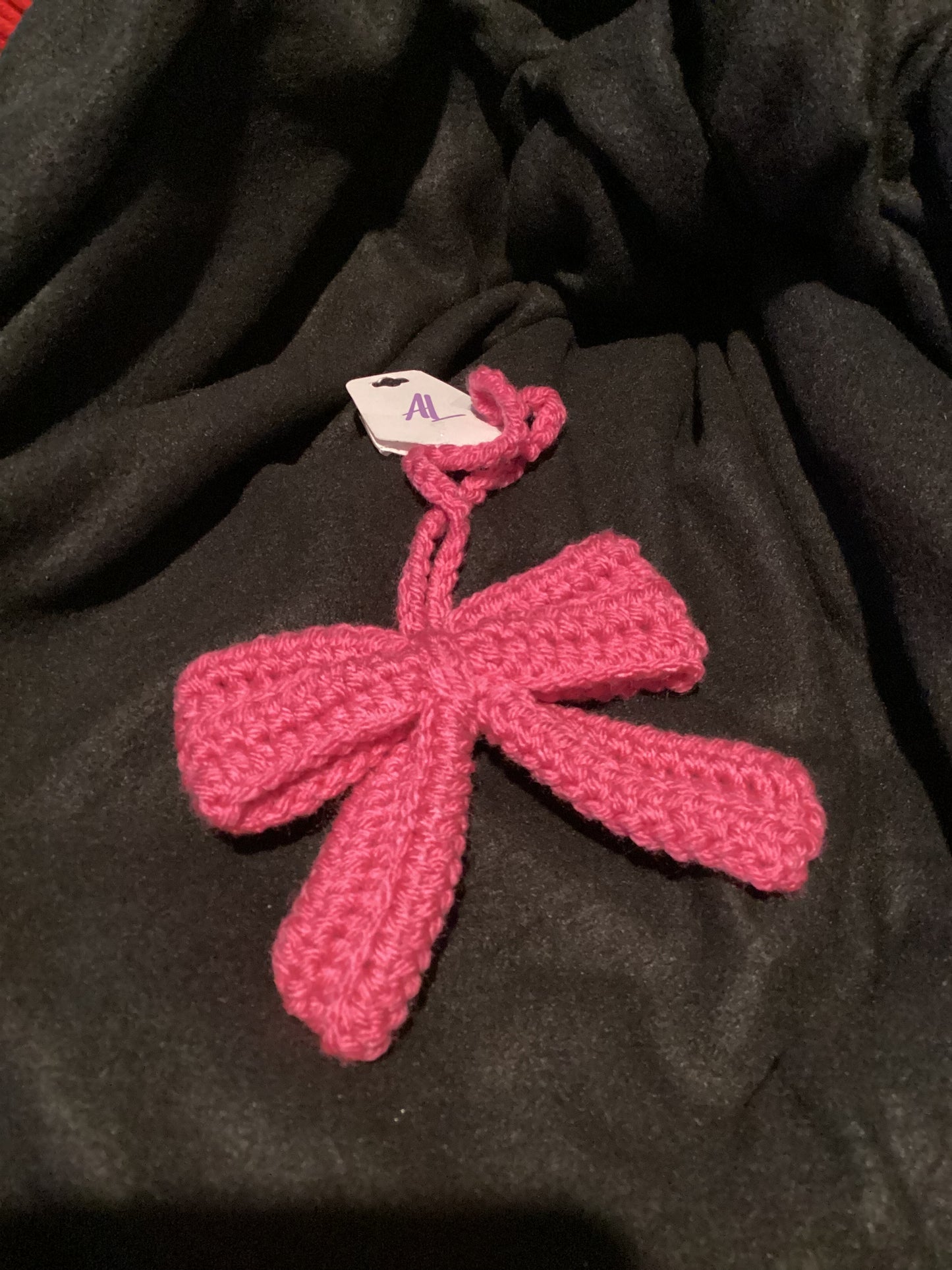 Crochet Bow Car Hanging Accessory