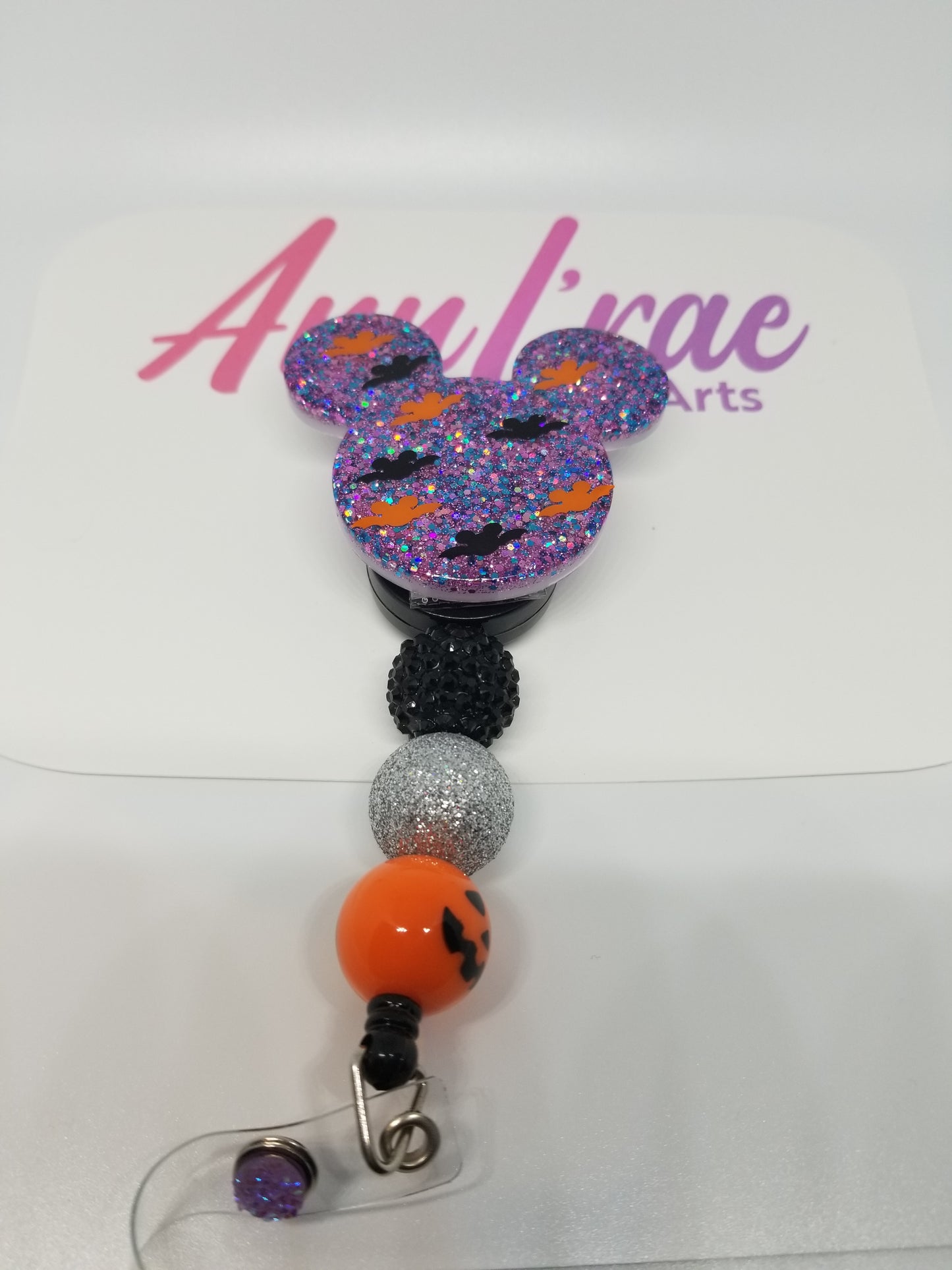 Mouse Head Halloween Badge Reel