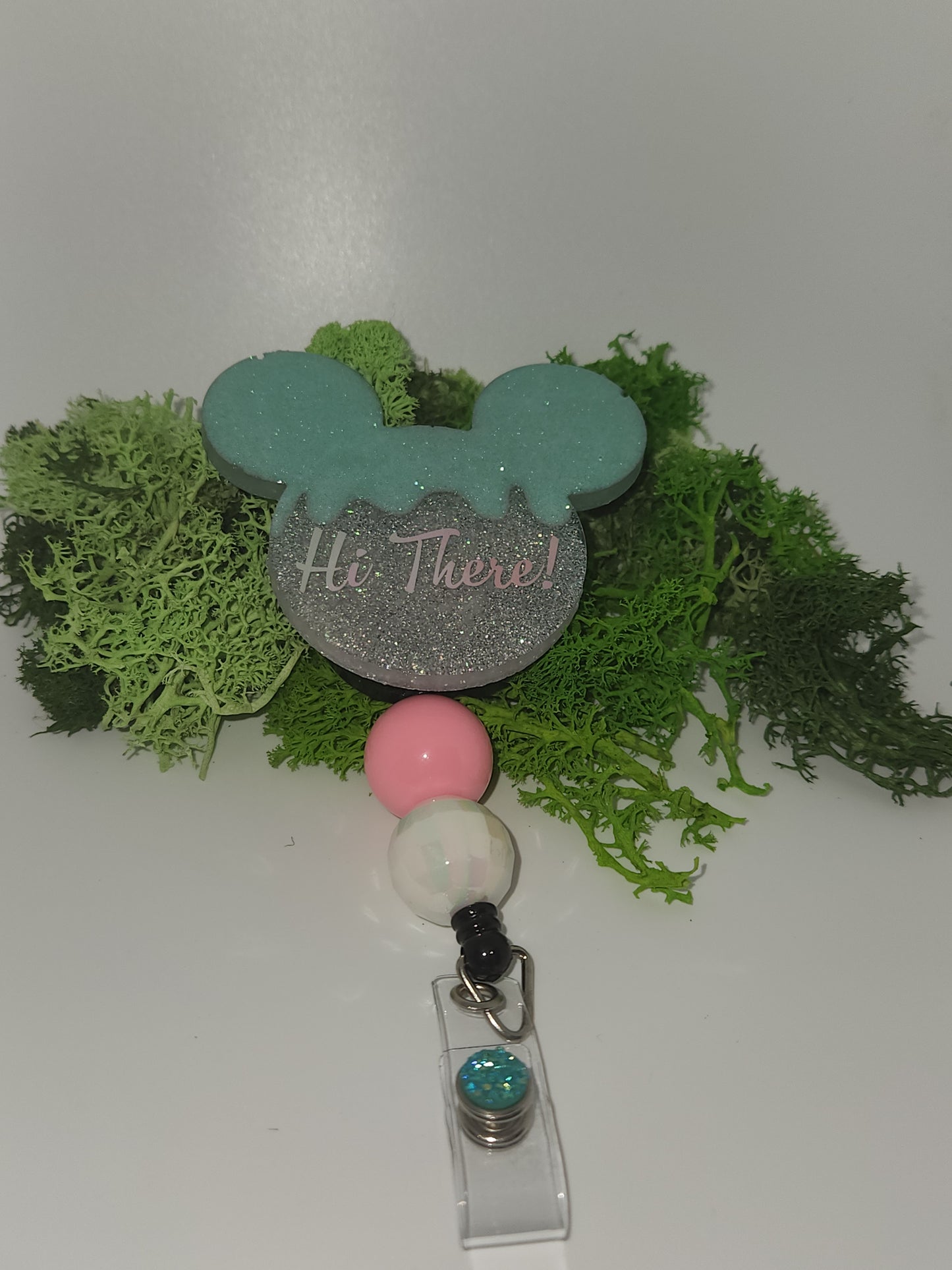 Mouse Head Drips Badge Reel