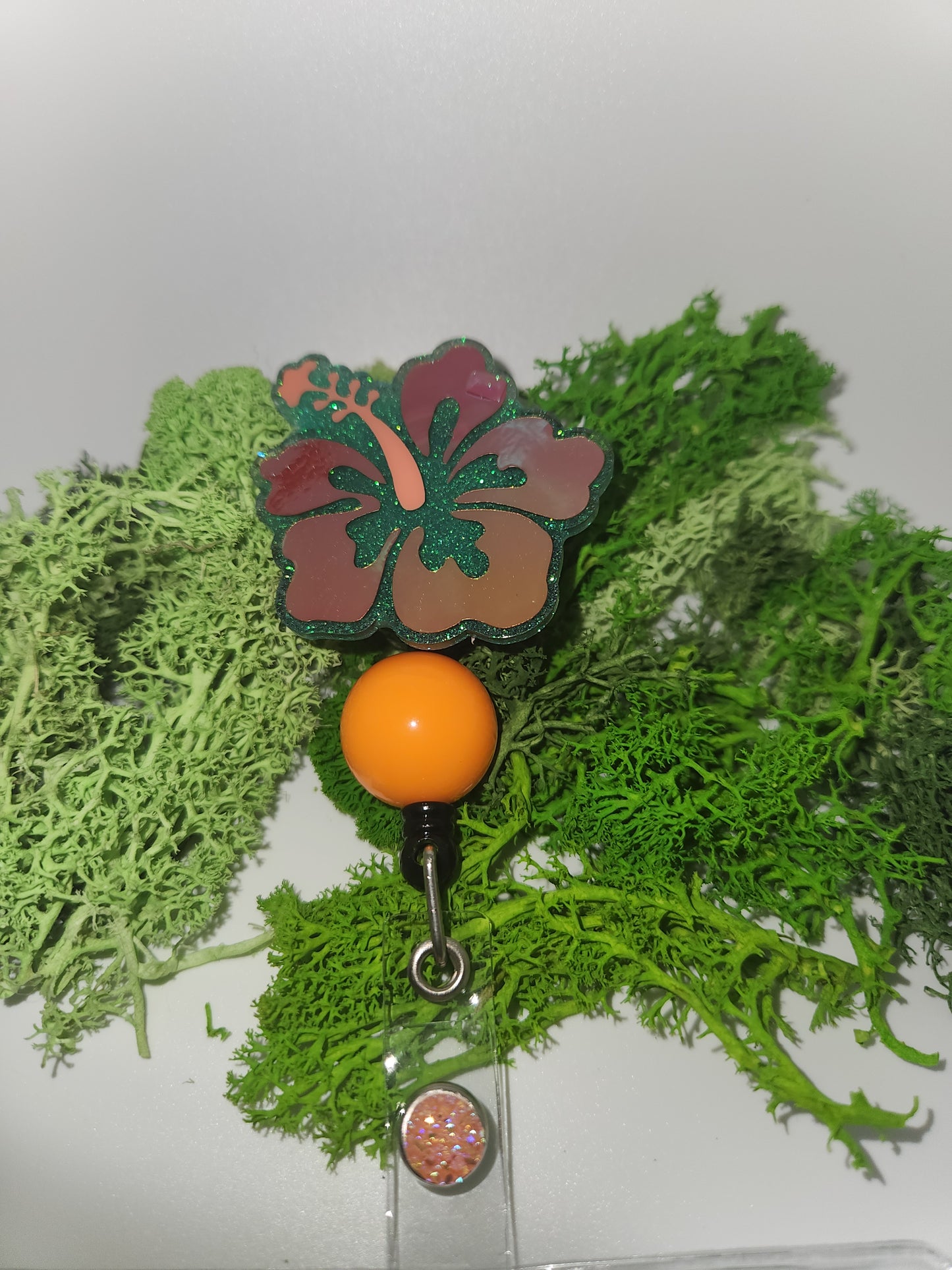 Hibiscus Flower Badge Reel