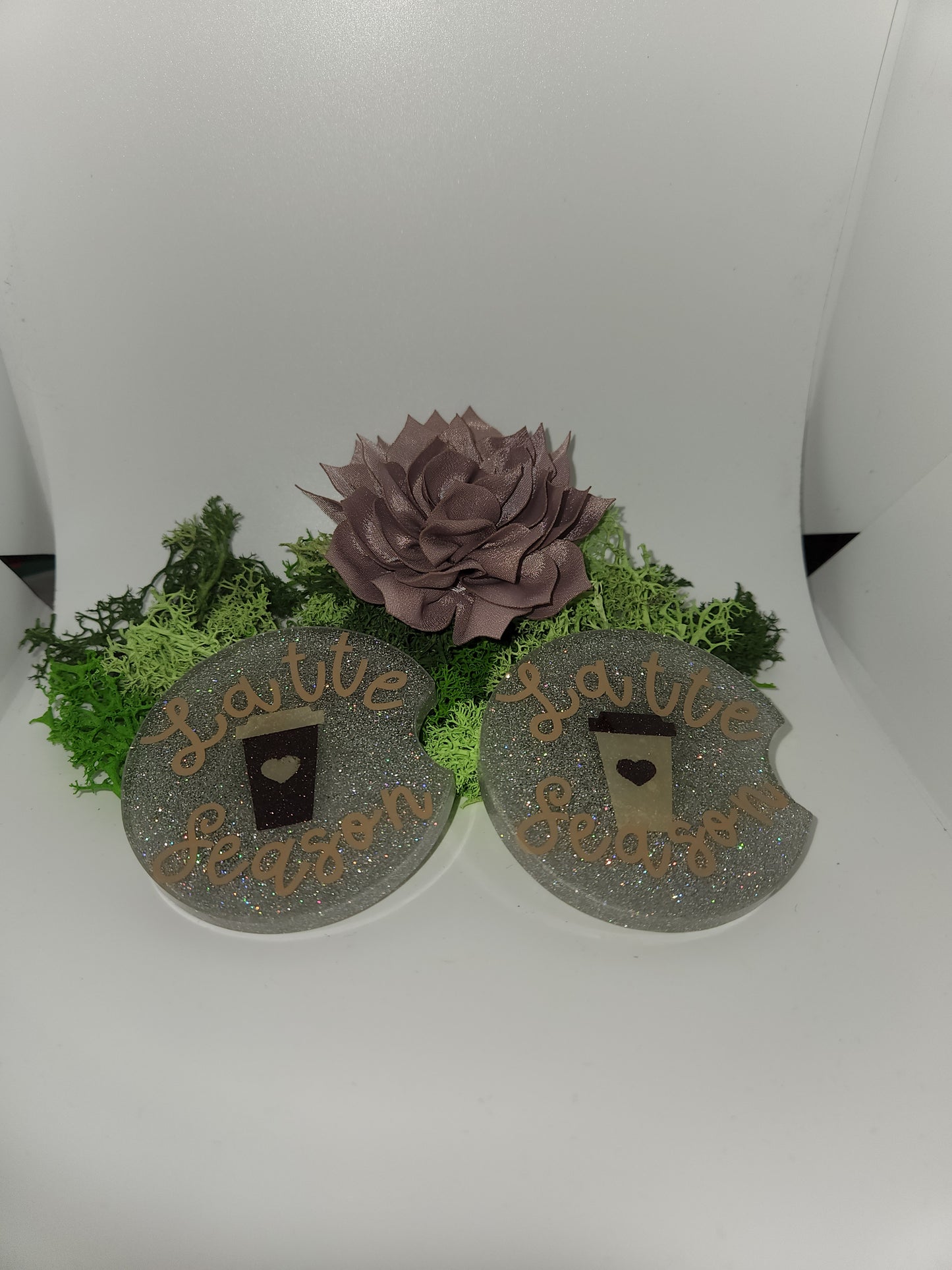 Latte Season Car Coaster Set