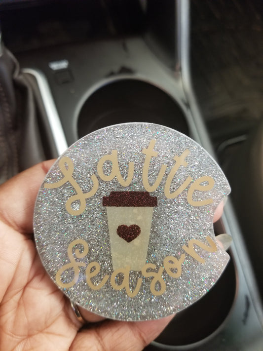 Latte Season Car Coaster Set